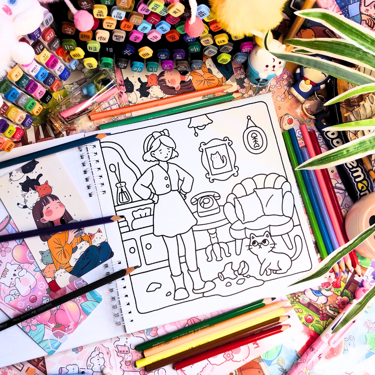 🐱💗 Maman Chat Coloring Book 💗🐱