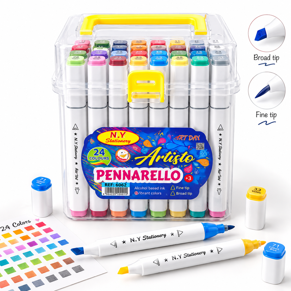 🎨 24 Alcohol-Based Dual-Tip Markers — Ink Link 2