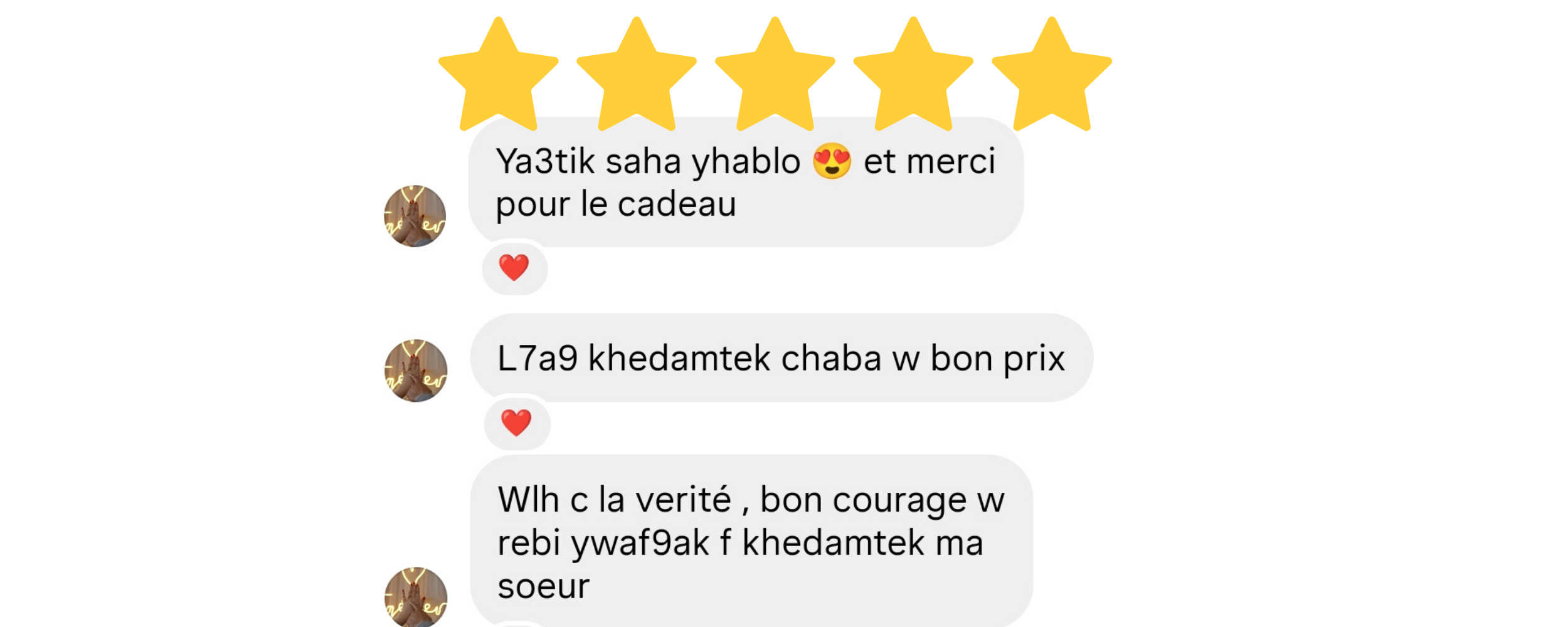 Une cliente satisfaite