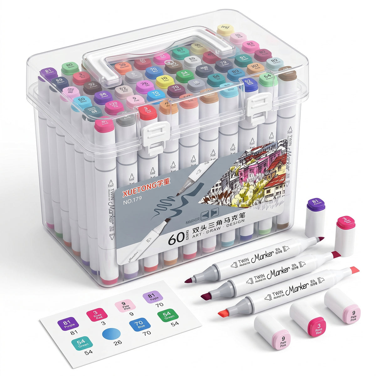 🎨 60 Dual-Tip Alcohol-Based Markers — Ink Link