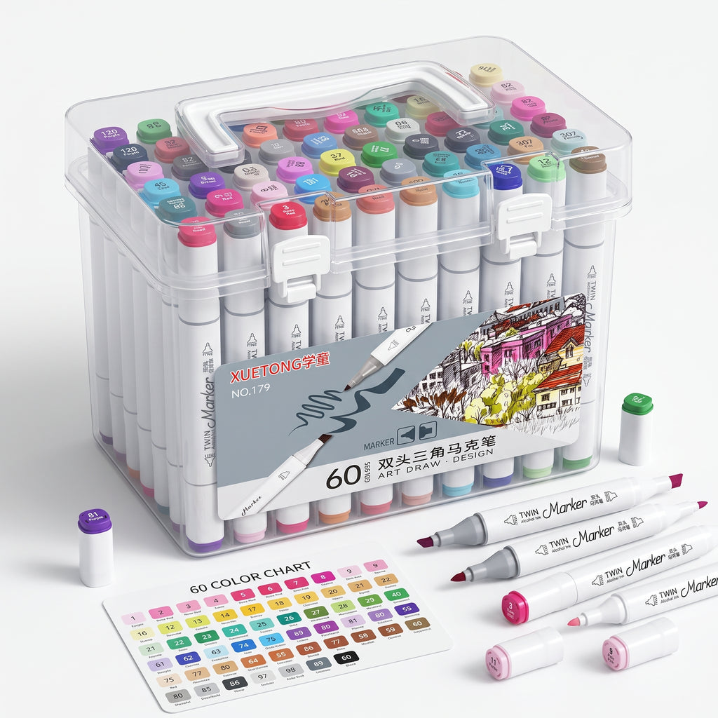 🎨 60 Dual-Tip Alcohol-Based Markers — Ink Link
