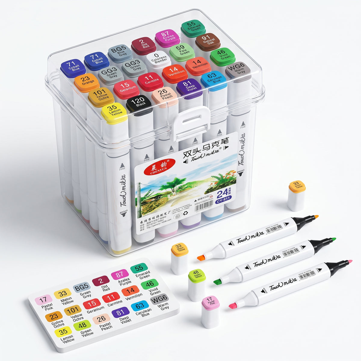 🎨 24 Alcohol-Based Dual-Tip Markers — Ink Link