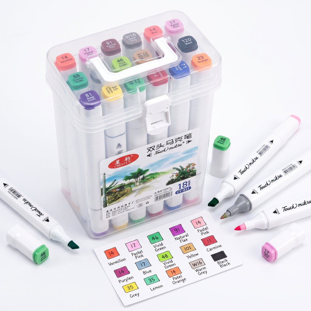 🎨 18-Piece Alcohol-Based Marker Set | Ink Link