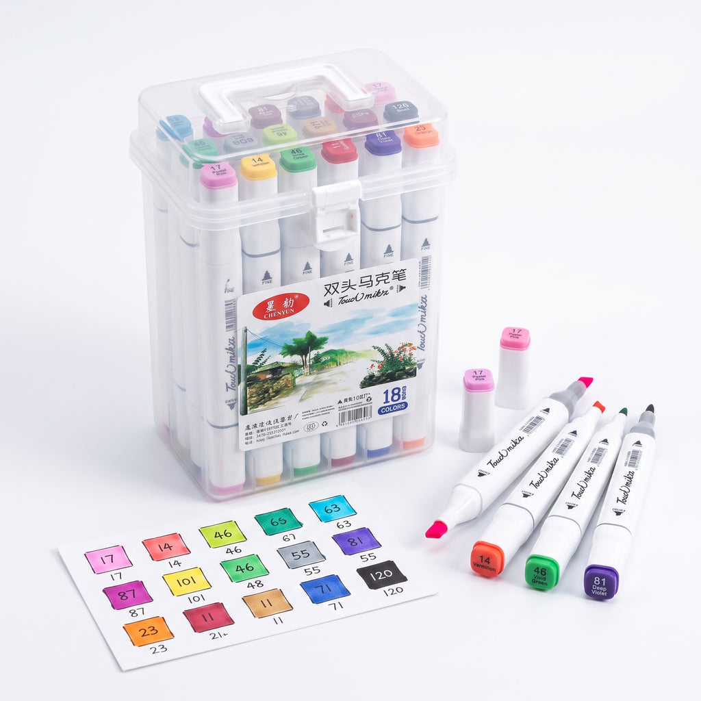 🎨 18-Piece Alcohol-Based Marker Set | Ink Link