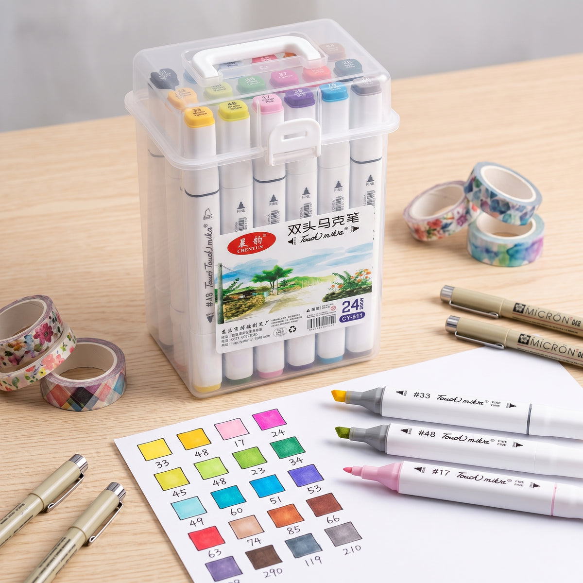 🎨 24 Alcohol-Based Dual-Tip Markers — Ink Link
