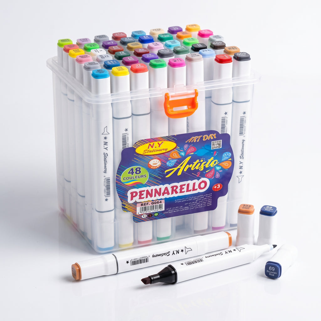 🎨 48 ARTISTO Dual-Tip Alcohol-Based Markers — Ink Link