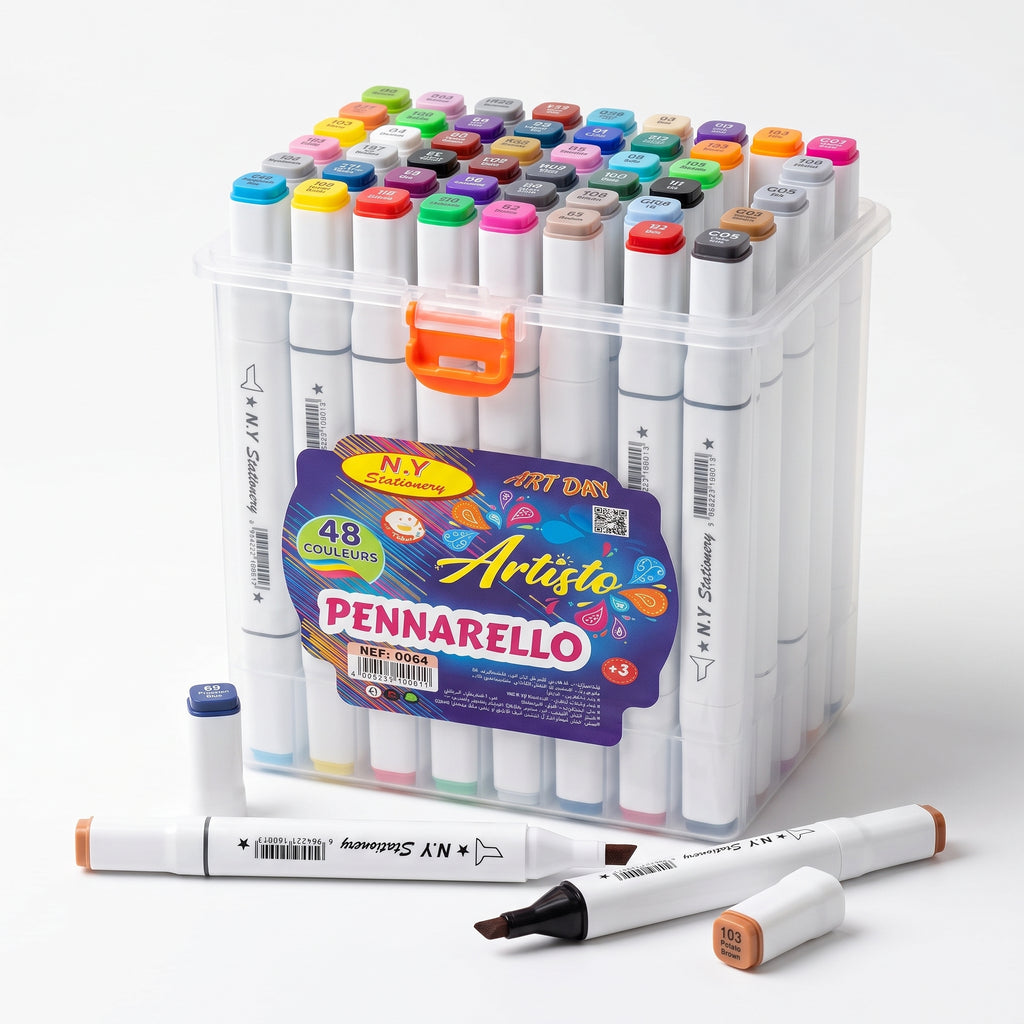 🎨 48 ARTISTO Dual-Tip Alcohol-Based Markers — Ink Link