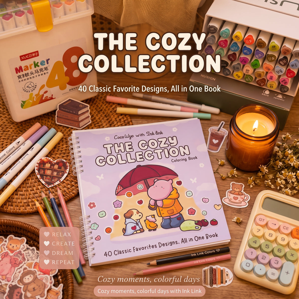 🎨🌸 Coco Wyo the Cozy Collection Coloring book – Color Your Cozy Feelings 🌸🎨
