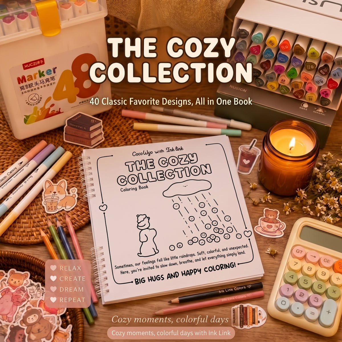 🎨🌸 Coco Wyo the Cozy Collection Coloring book – Color Your Cozy Feelings 🌸🎨