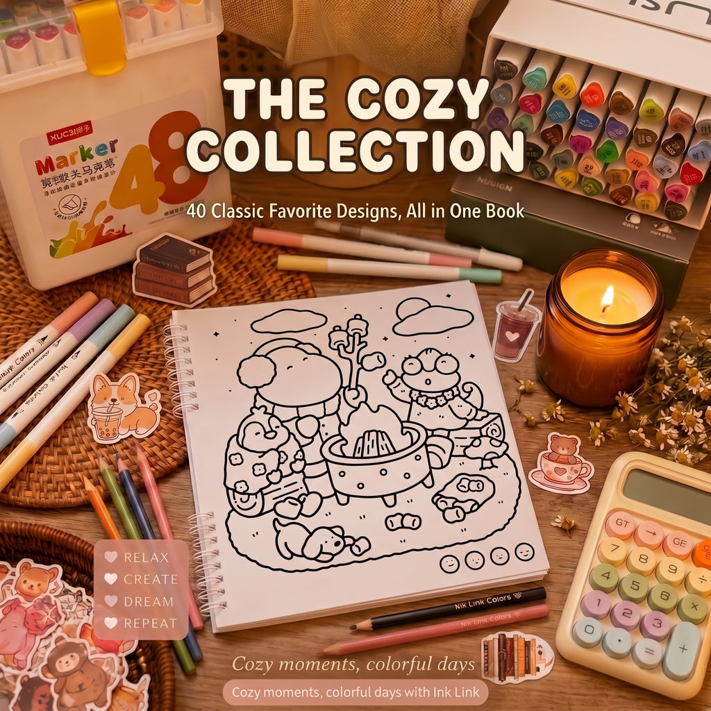 🎨🌸 Coco Wyo the Cozy Collection Coloring book – Color Your Cozy Feelings 🌸🎨