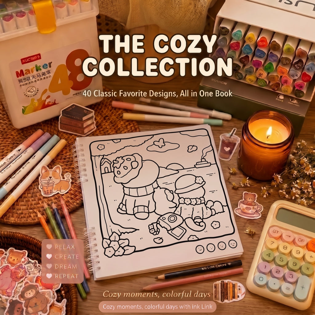 🎨🌸 Coco Wyo the Cozy Collection Coloring book – Color Your Cozy Feelings 🌸🎨