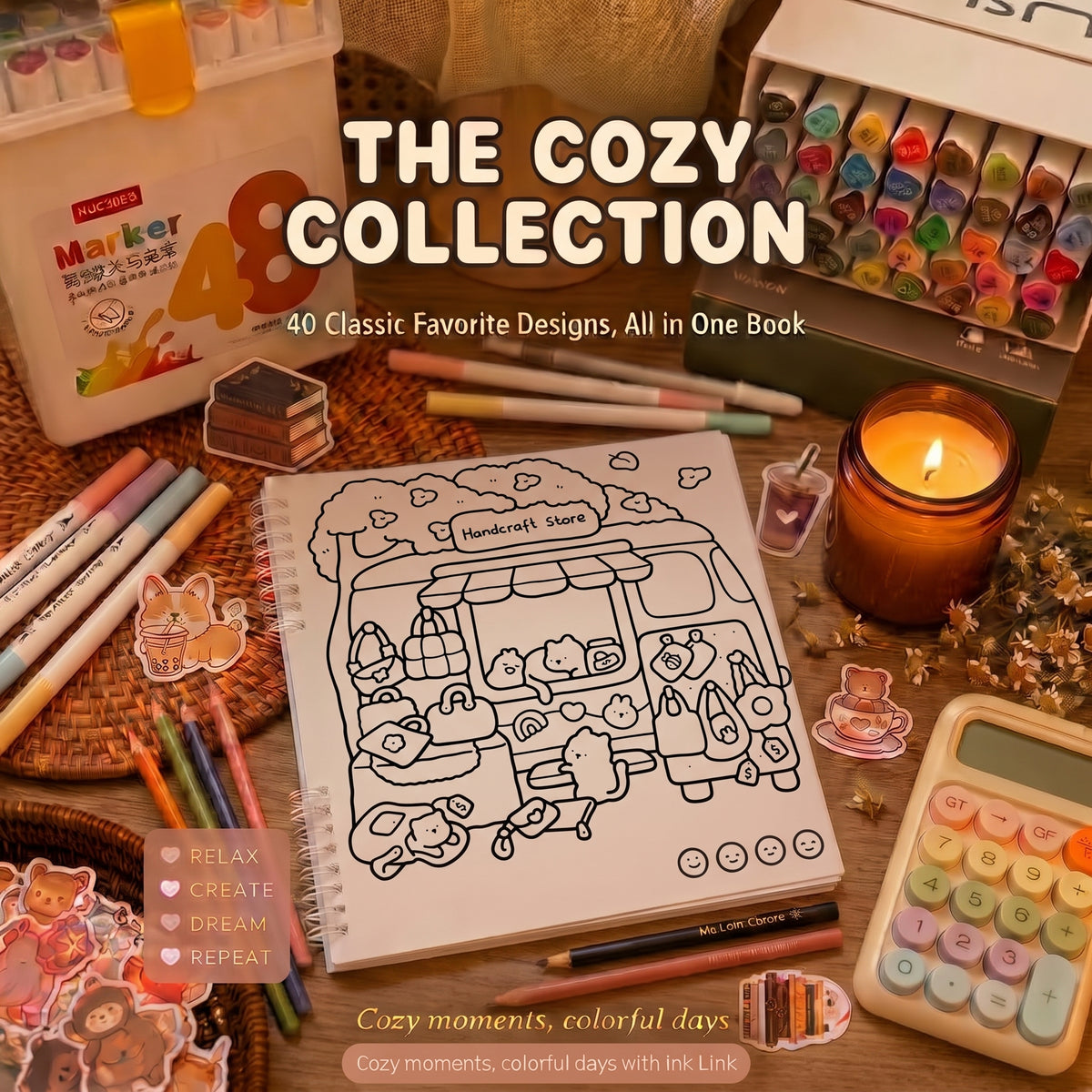 🎨🌸 Coco Wyo the Cozy Collection Coloring book – Color Your Cozy Feelings 🌸🎨
