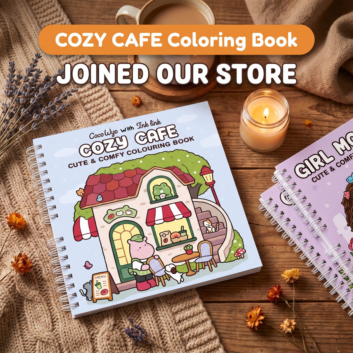 ☕ Cozy Cafe – Cute & Cozy Coloring Book | Your Little Escape into a World of Warmth