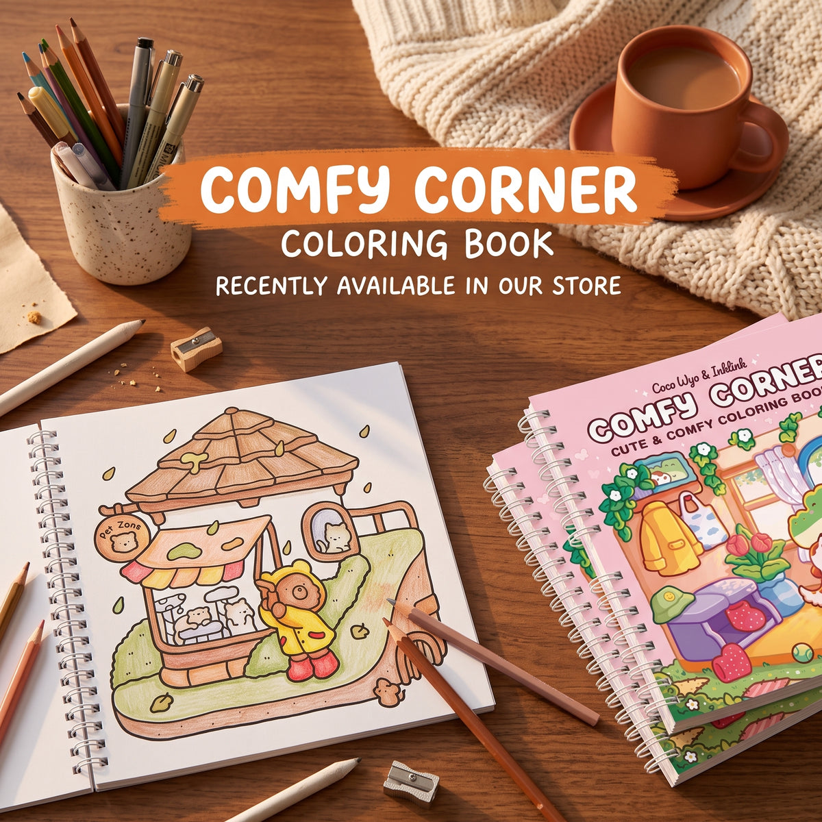🌸 Comfy Corner Coloring Book – A Cozy Escape into Creativity 🎨💗