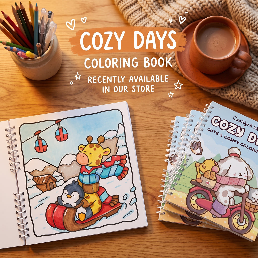 🌸 Cozy Days – Cute & Cozy Coloring Book | A Little Escape into Everyday Happiness