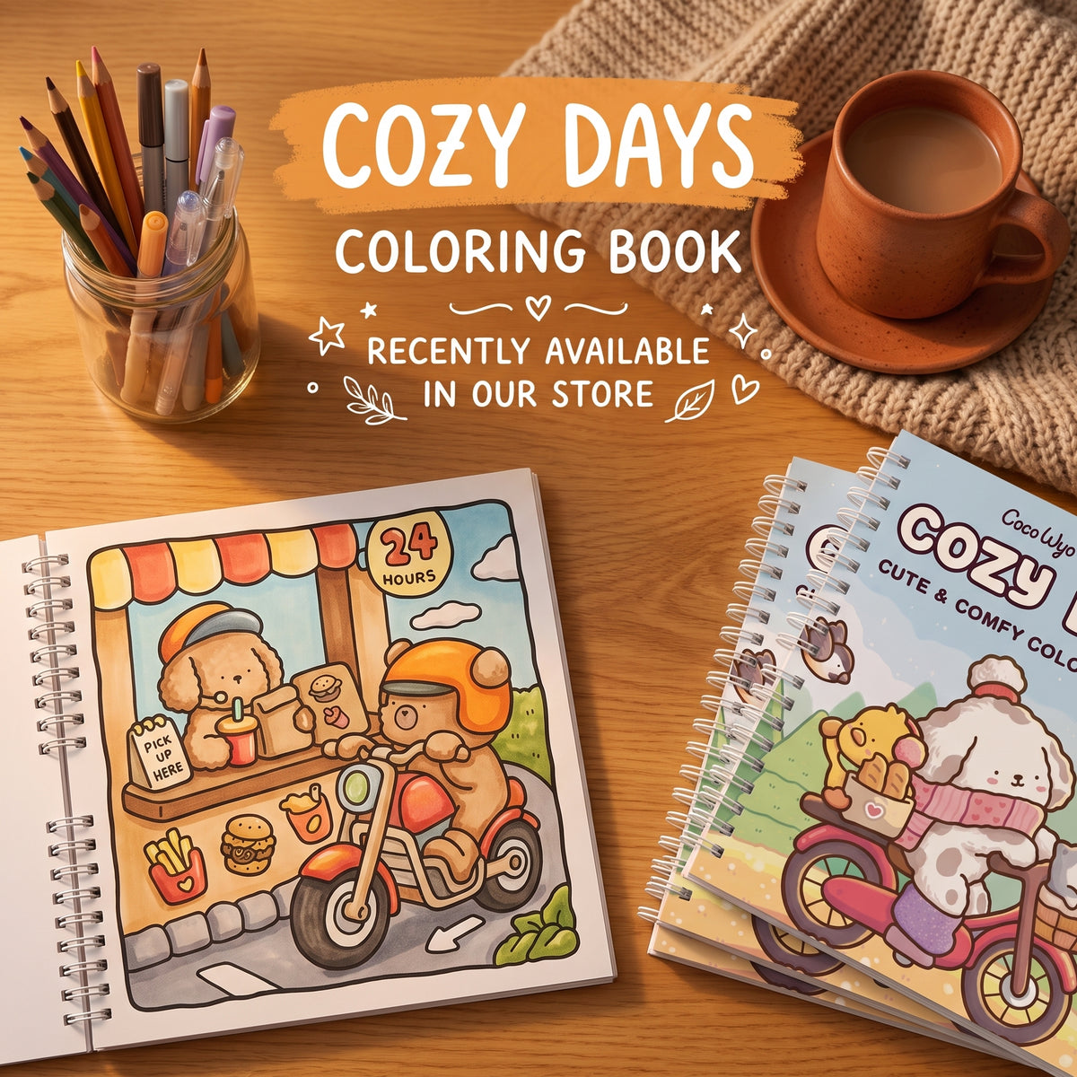 🌸 Cozy Days – Cute & Cozy Coloring Book | A Little Escape into Everyday Happiness