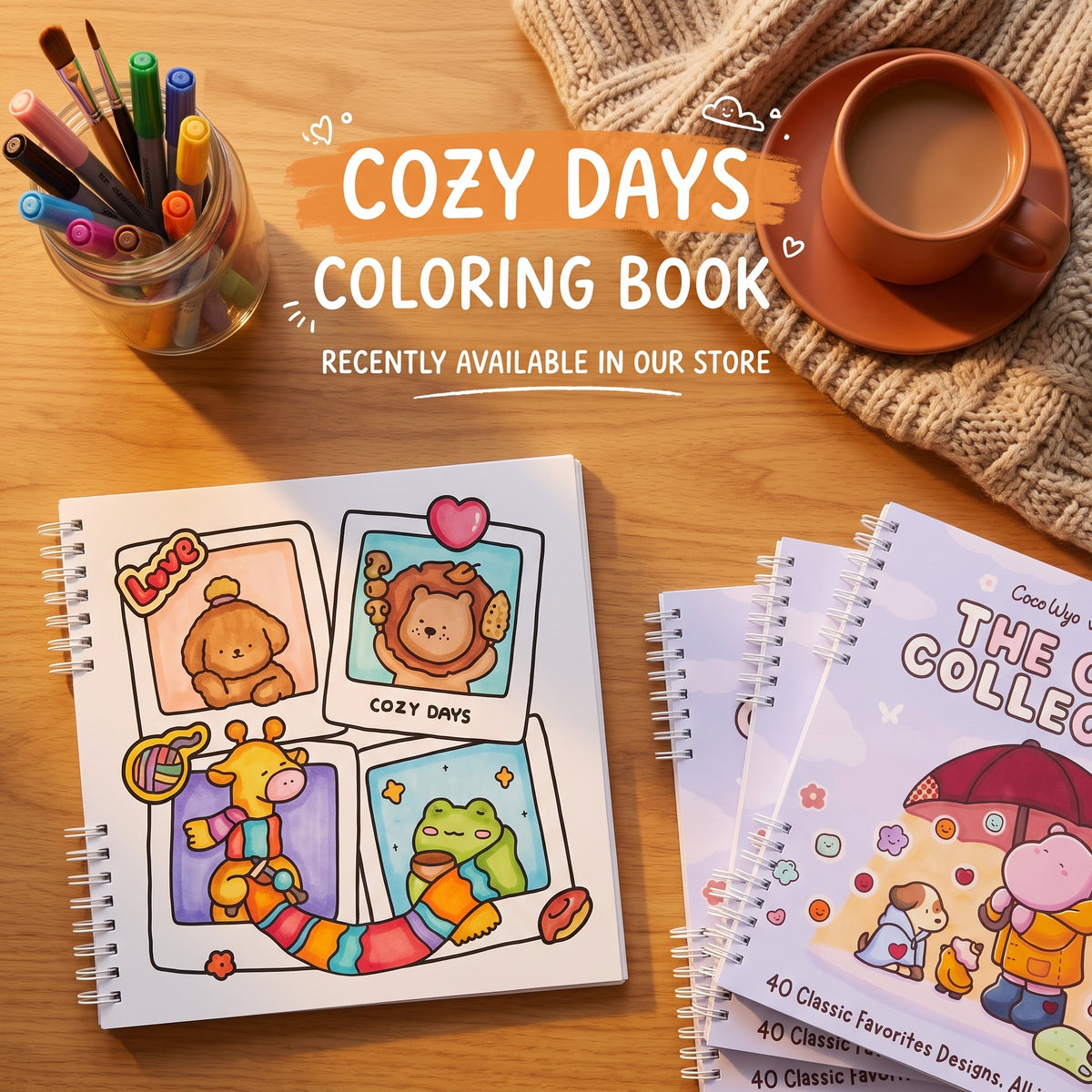 🌸 Cozy Days – Cute & Cozy Coloring Book | A Little Escape into Everyday Happiness