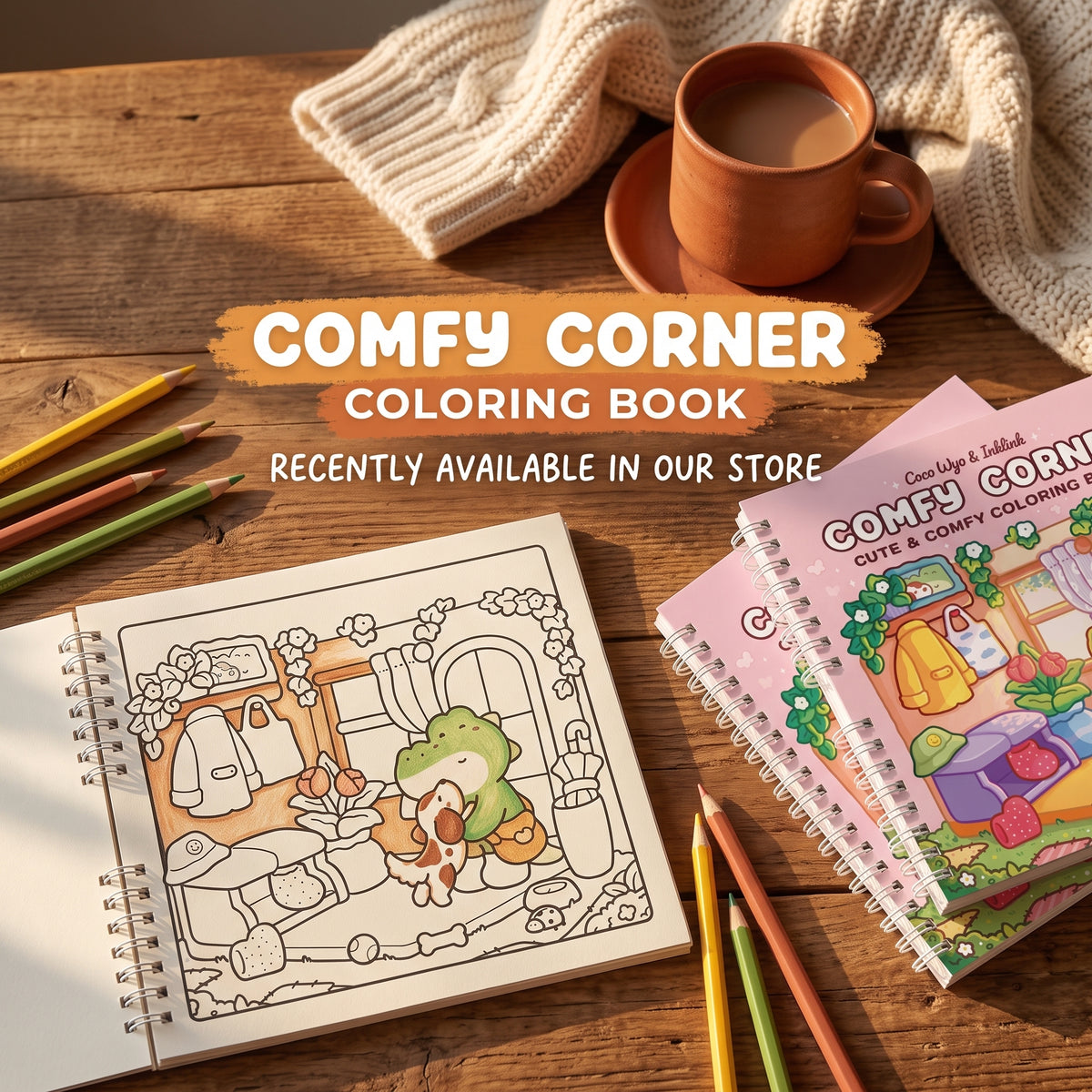 🌸 Comfy Corner Coloring Book – A Cozy Escape into Creativity 🎨💗