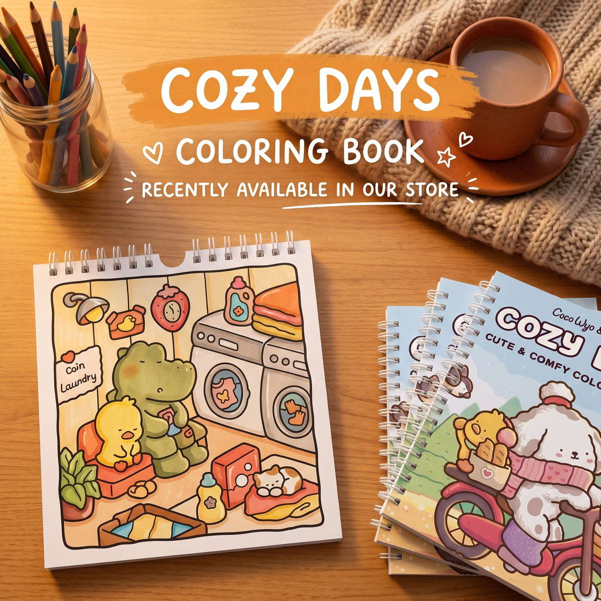 🌸 Cozy Days – Cute & Cozy Coloring Book | A Little Escape into Everyday Happiness
