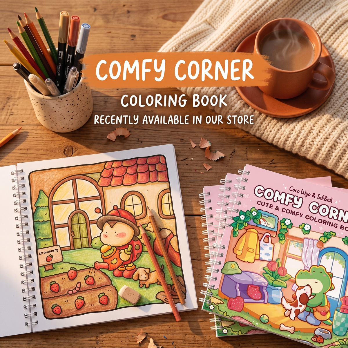 🌸 Comfy Corner Coloring Book – A Cozy Escape into Creativity 🎨💗