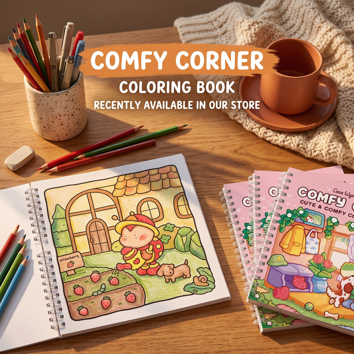 🌸 Comfy Corner Coloring Book – A Cozy Escape into Creativity 🎨💗