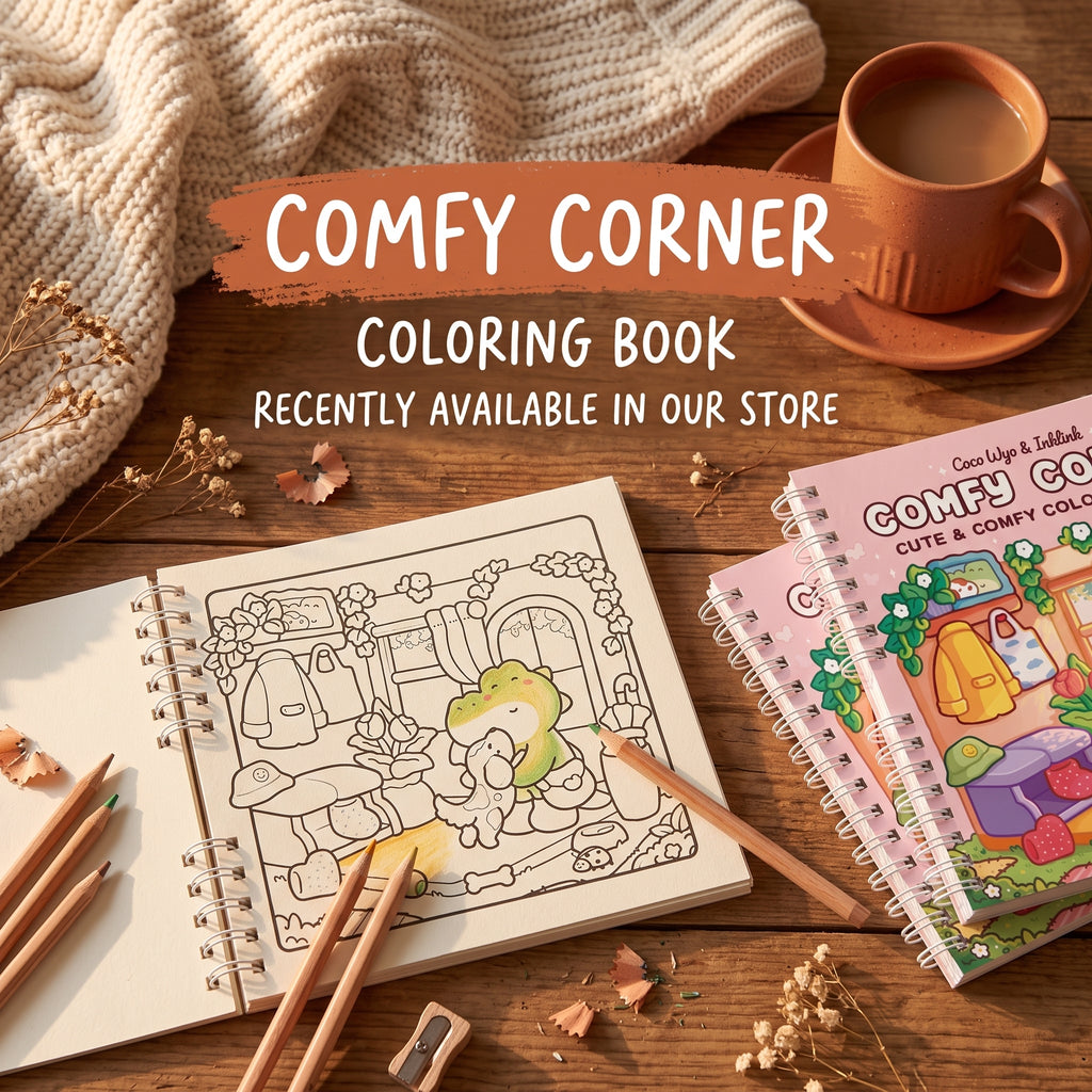 🌸 Comfy Corner Coloring Book – A Cozy Escape into Creativity 🎨💗