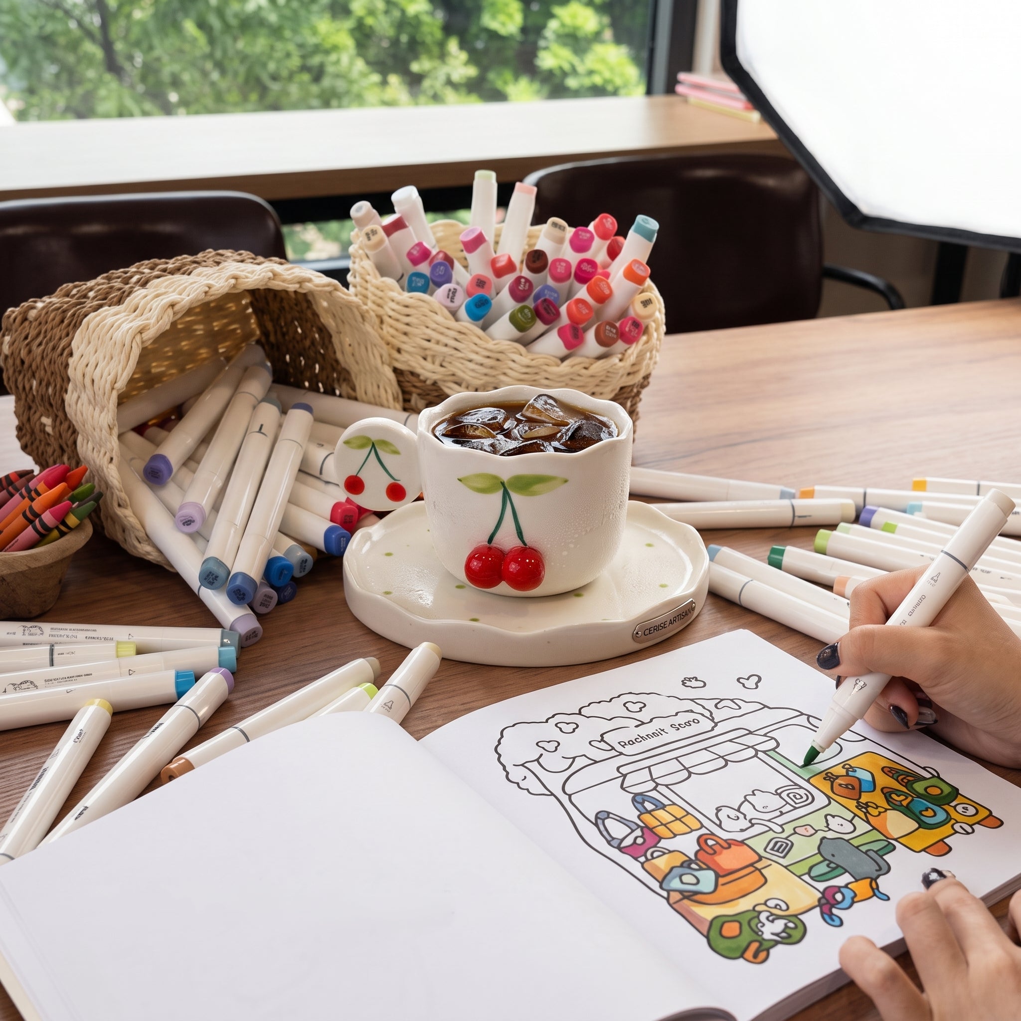 🍒 Hand-Painted Cherry Relief Ceramic Coffee Mug with Matching Tray – Microwave & Dishwasher Safe | Premium Cherry Mug Gift (Copy)