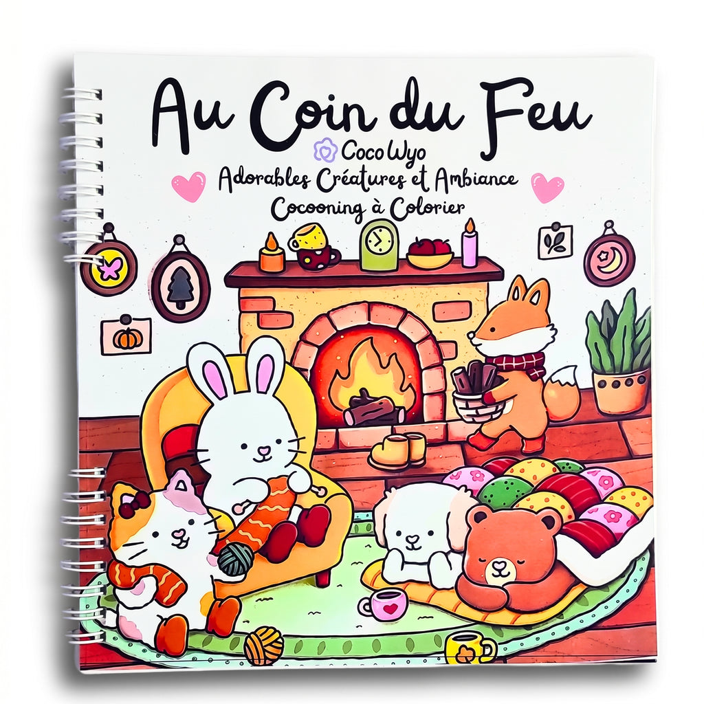 🔥🌸 Au Coin du Feu – Cozy Coloring Book for Adults 🌸🔥