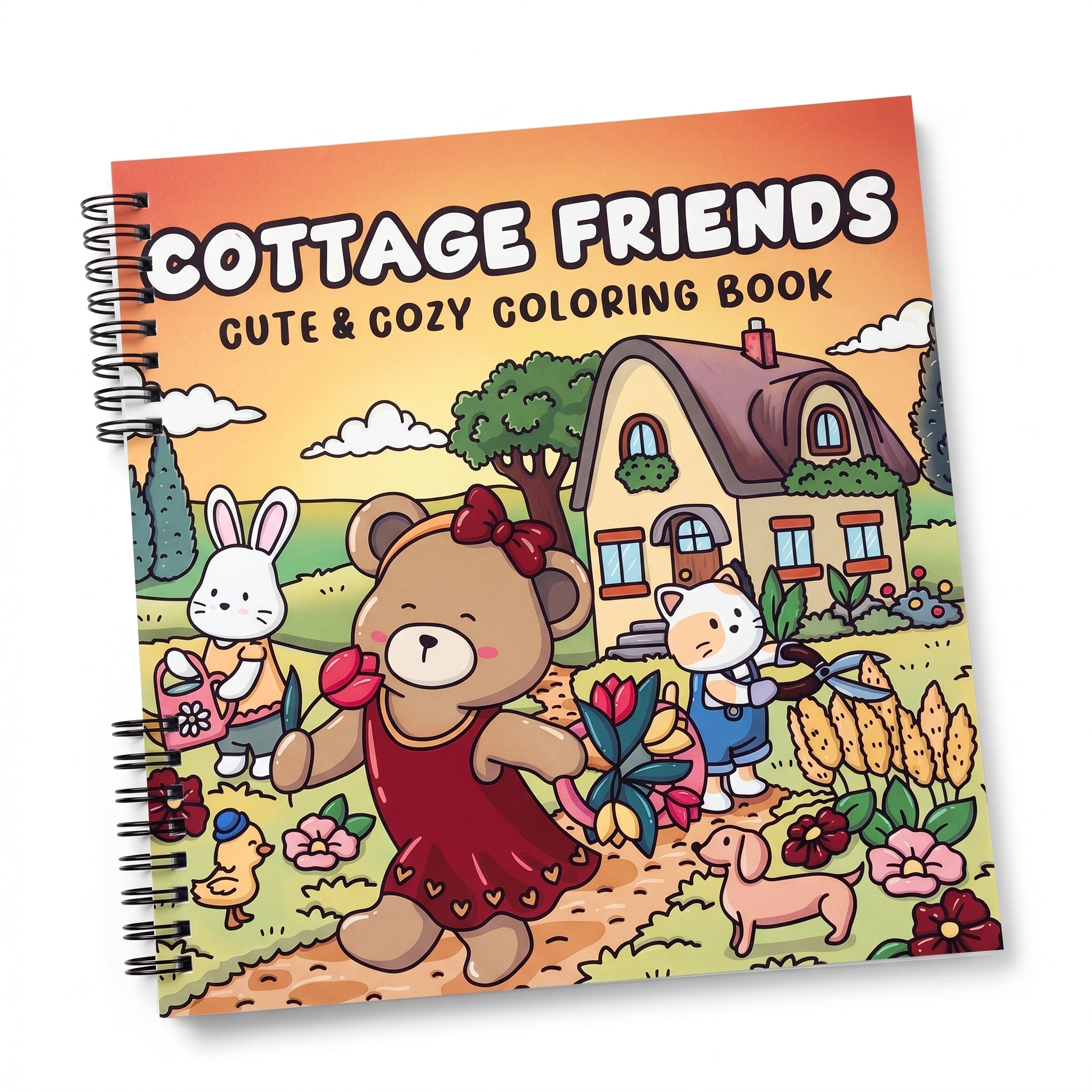 🌸 Cottage Friends – Cozy Coloring Book for Adults 🌸