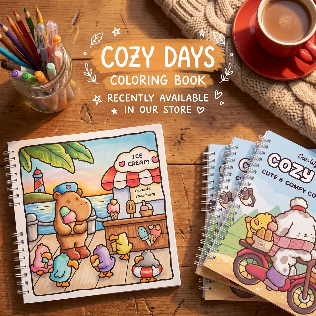 🌸 Cozy Days – Cute & Cozy Coloring Book | A Little Escape into Everyday Happiness