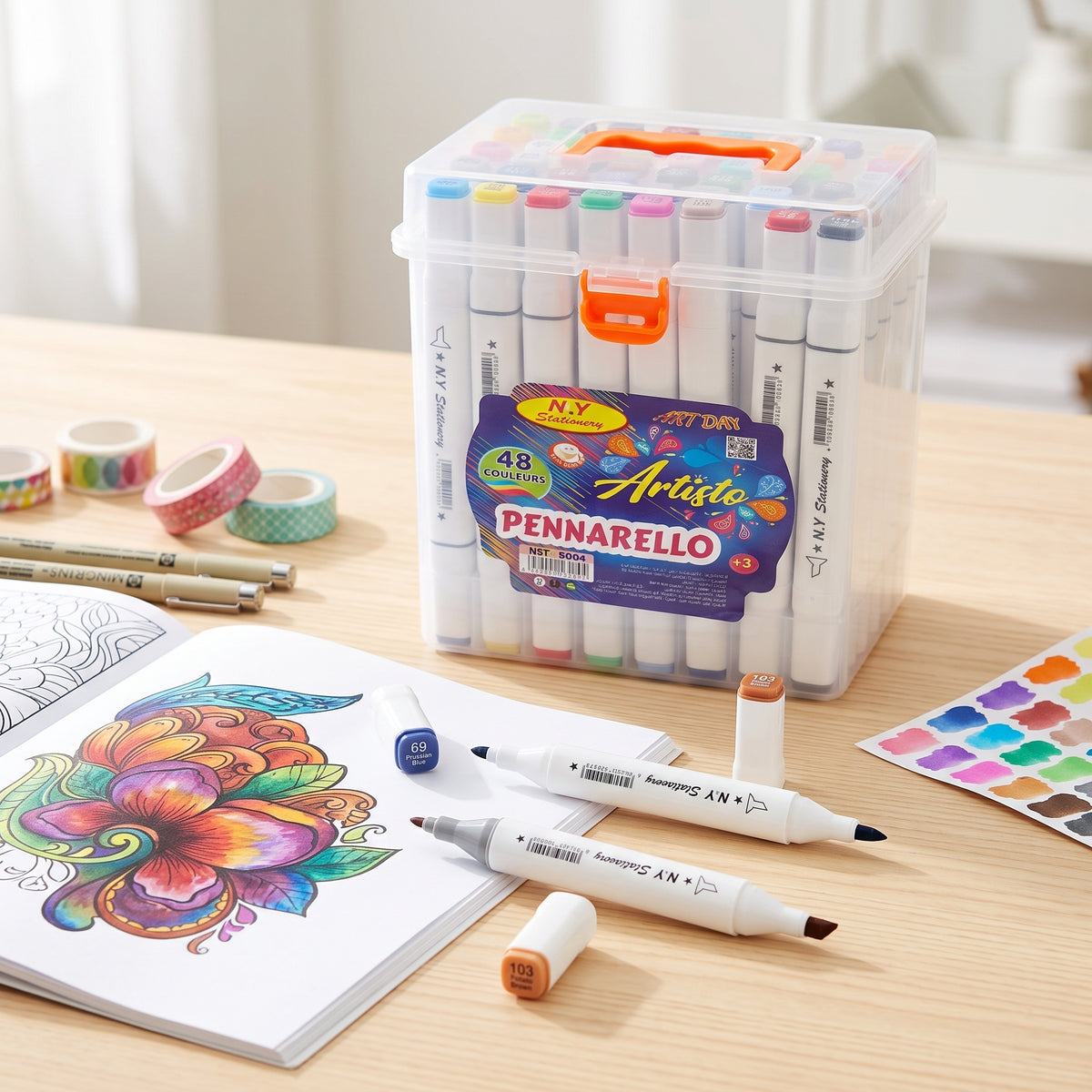 🎨 48 ARTISTO Dual-Tip Alcohol-Based Markers — Ink Link