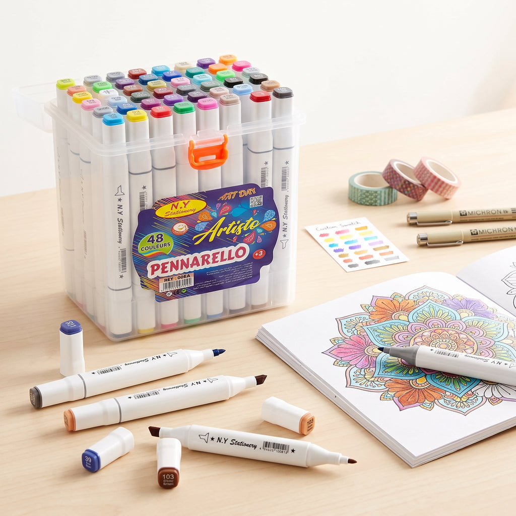 🎨 48 ARTISTO Dual-Tip Alcohol-Based Markers — Ink Link