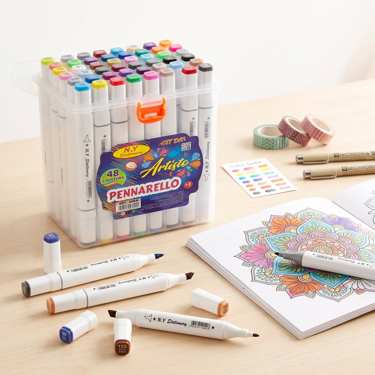🎨 48 ARTISTO Dual-Tip Alcohol-Based Markers — Ink Link