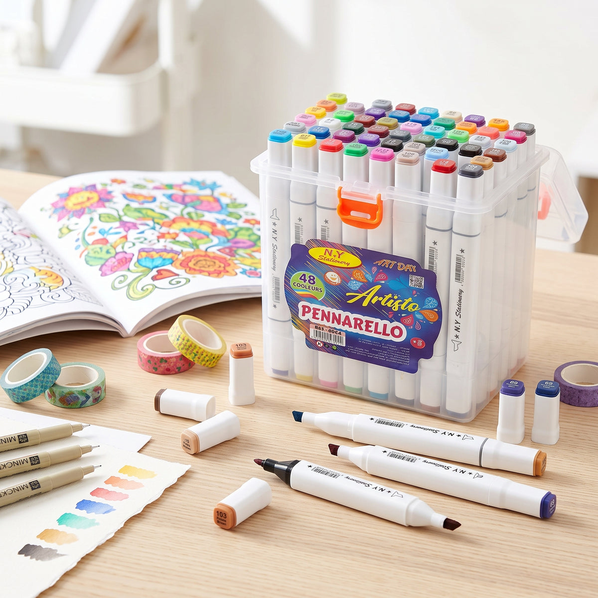 🎨 48 ARTISTO Dual-Tip Alcohol-Based Markers — Ink Link