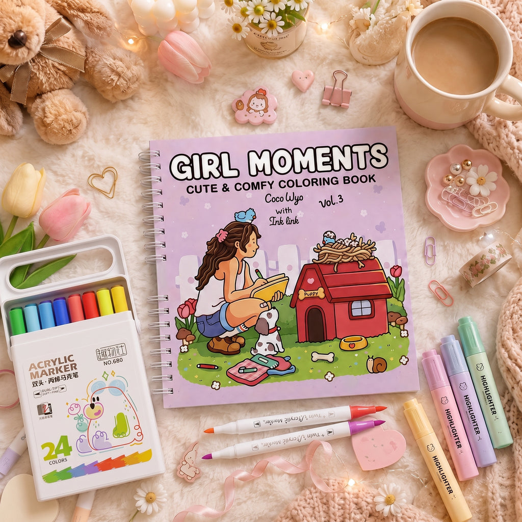 🌈🖊️ Acrylic Marker Set – 24 Colors: Bring Every Page to Life!
