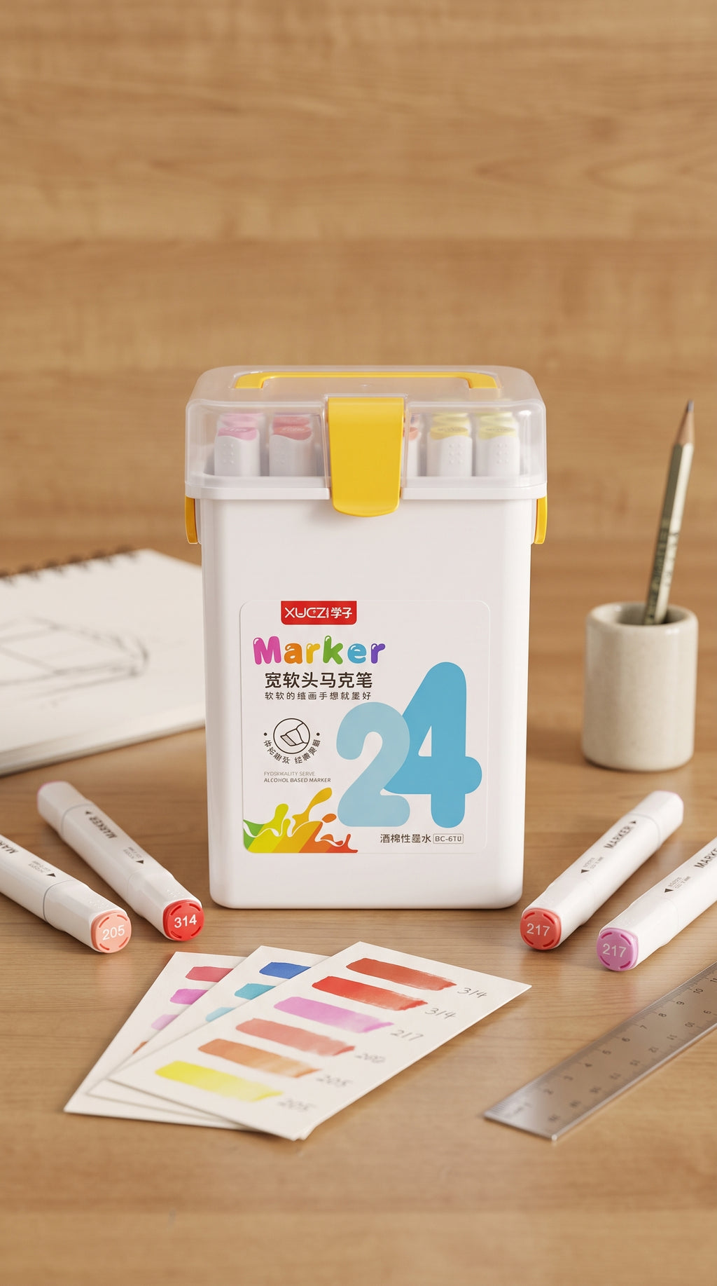 24 Alcohol-Based Markers — Ink Link 🎨✨