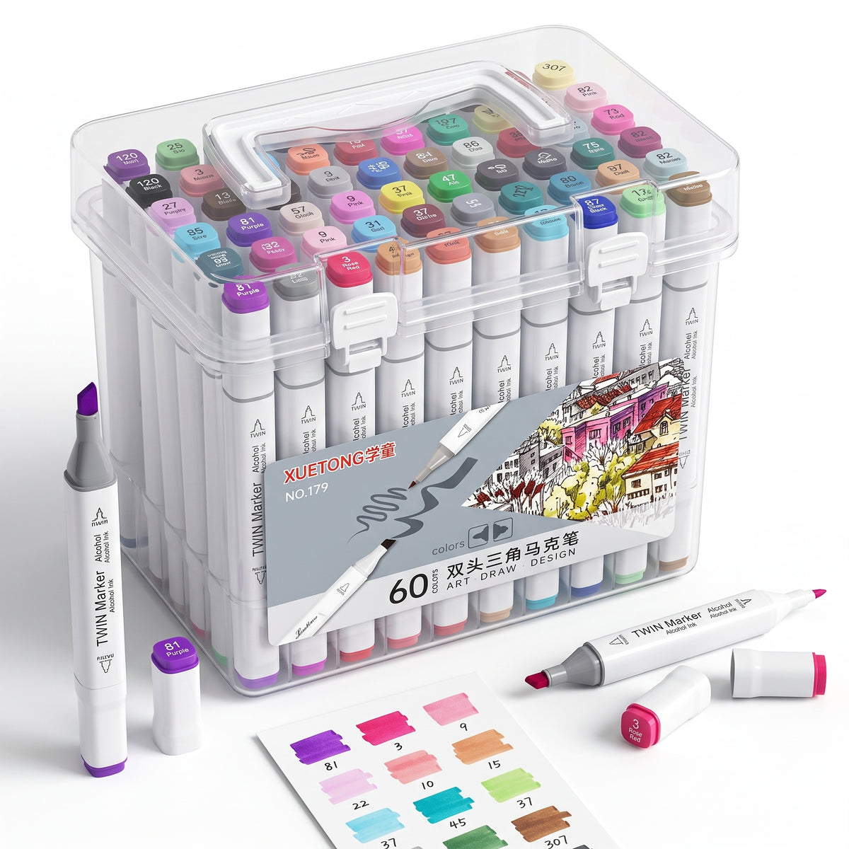 🎨 60 Dual-Tip Alcohol-Based Markers — Ink Link