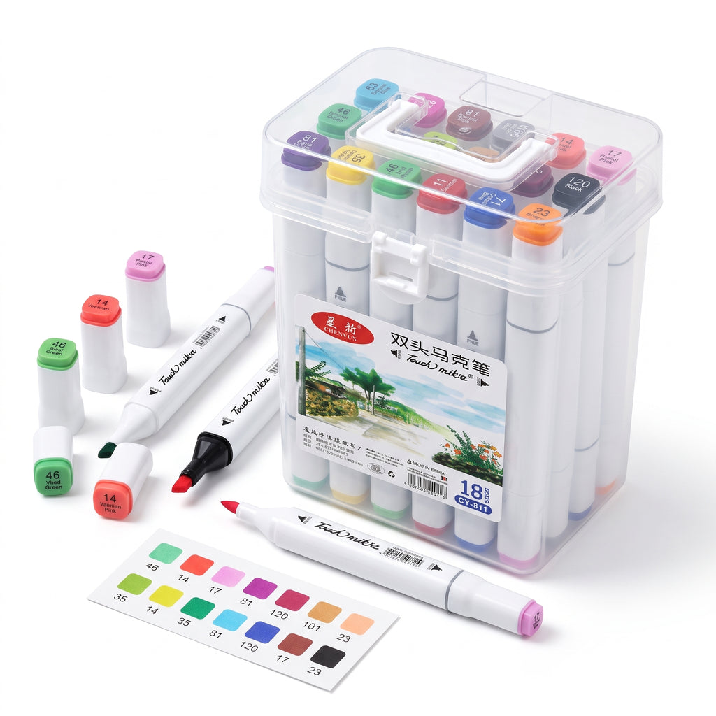🎨 18-Piece Alcohol-Based Marker Set | Ink Link