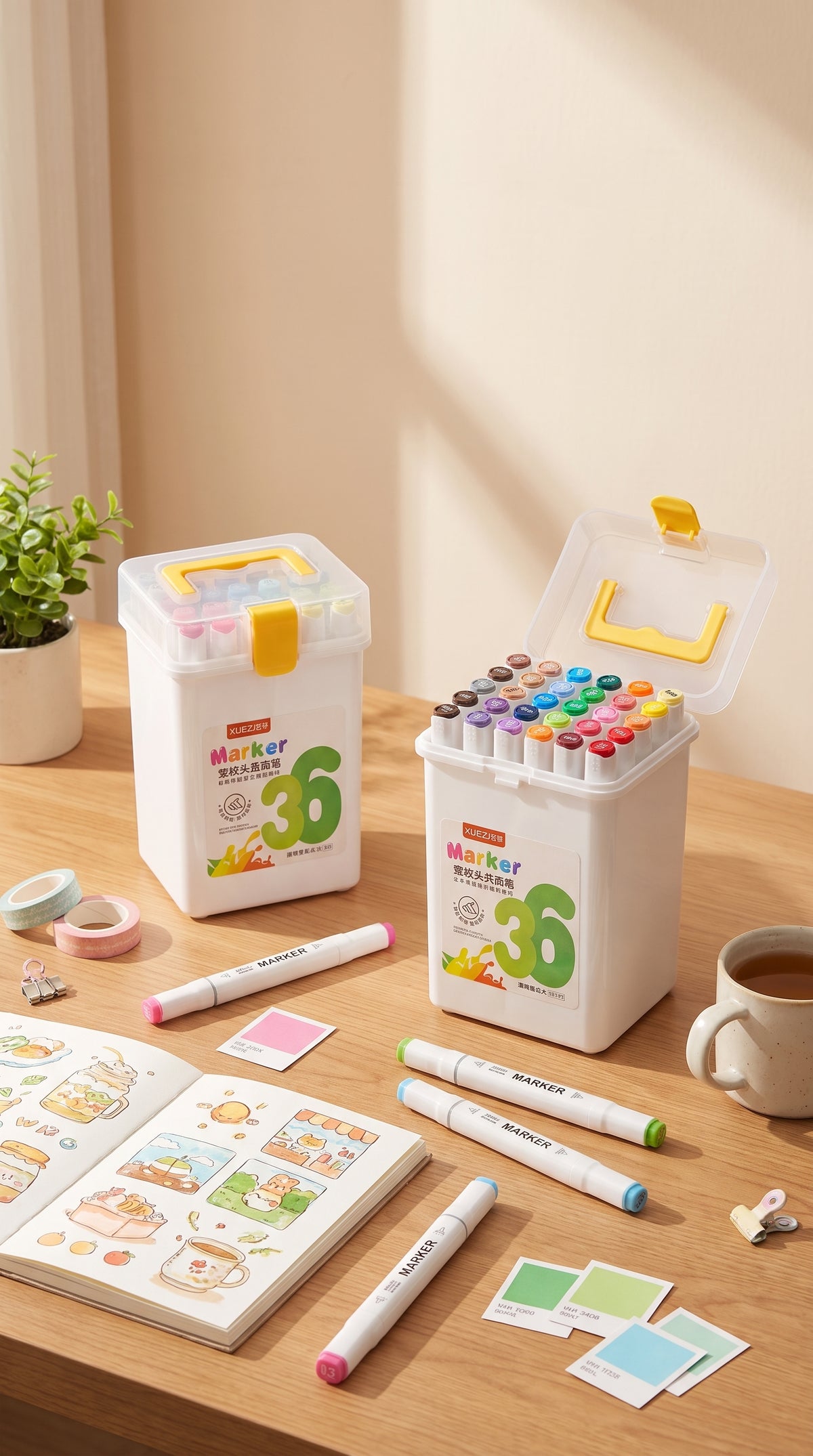 🎨 36 Alcohol-Based Dual-Tip Markers — Ink Link