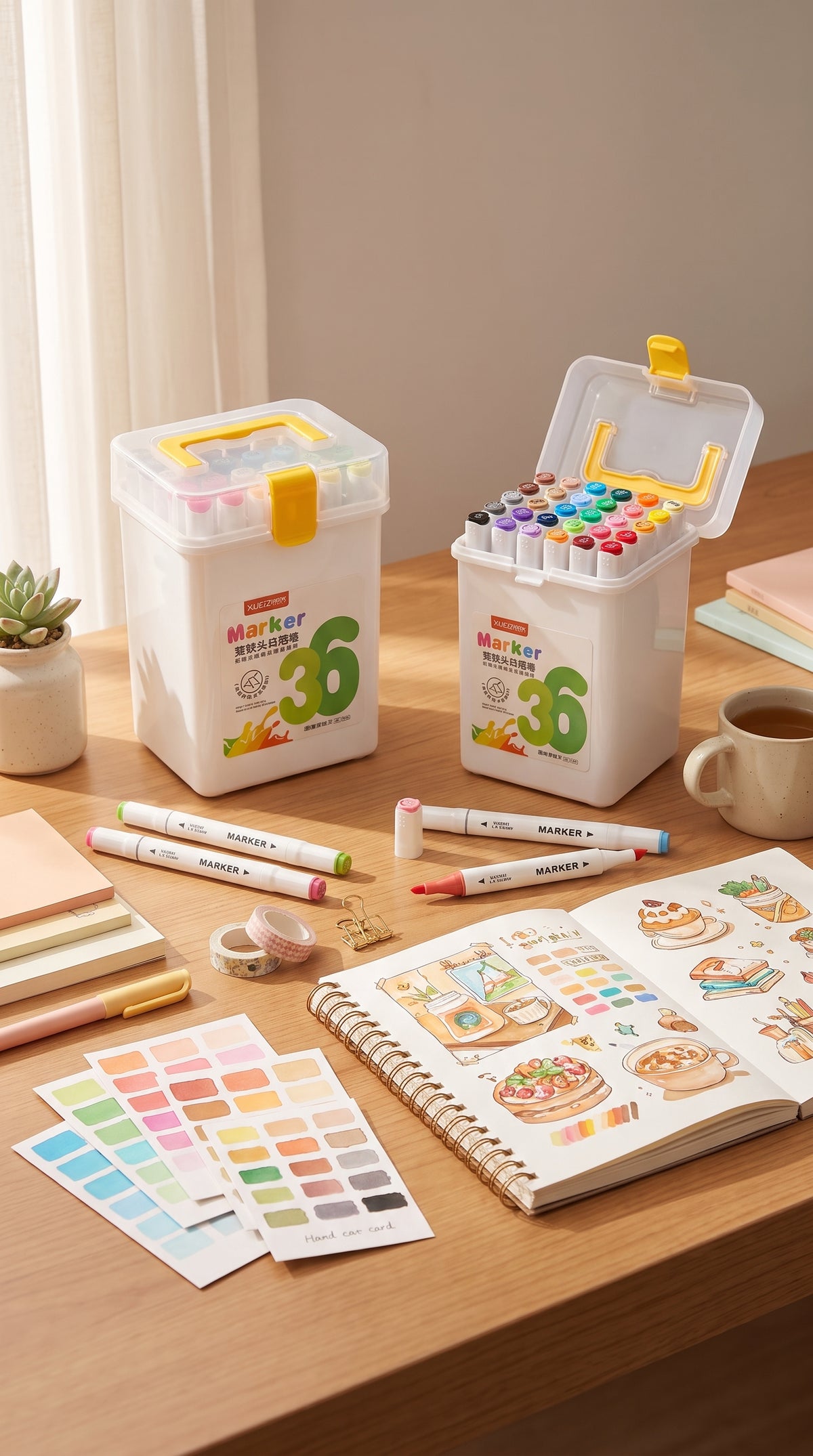 🎨 36 Alcohol-Based Dual-Tip Markers — Ink Link