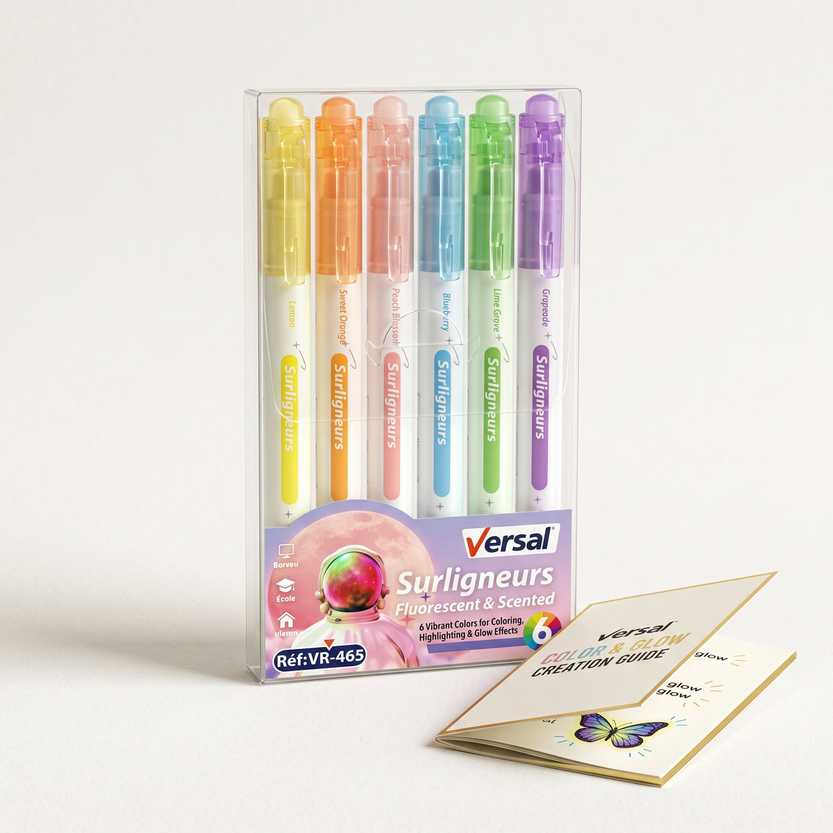 🖍️✨ Versal 6-Color Fluorescent Highlighters MARKER