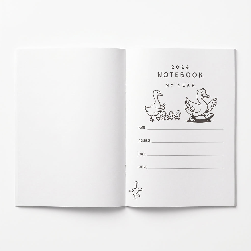🎀📓 Cute A5 Notebook 6 – 50 Pages with Adorable Cover Designs : ✨ Your Little Space for Every Thought