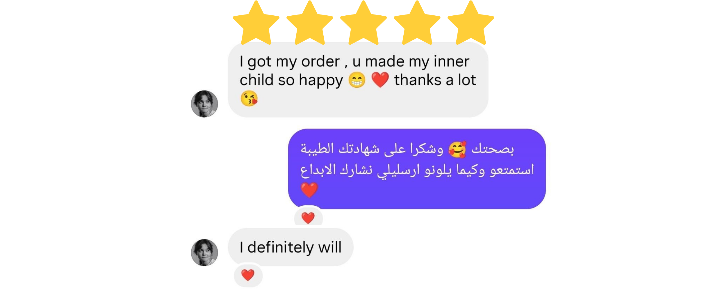 Une cliente satisfaite