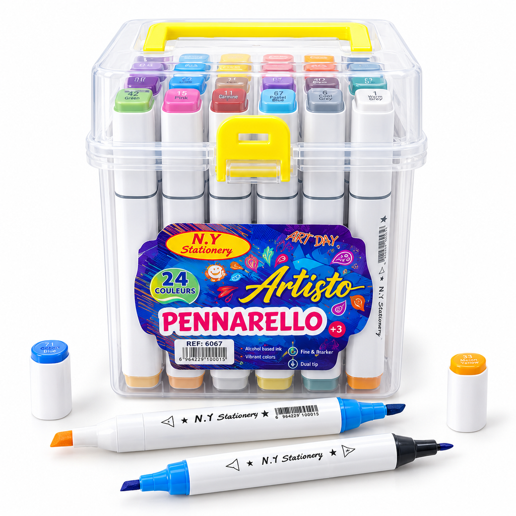 🎨 24 Alcohol-Based Dual-Tip Markers — Ink Link 2