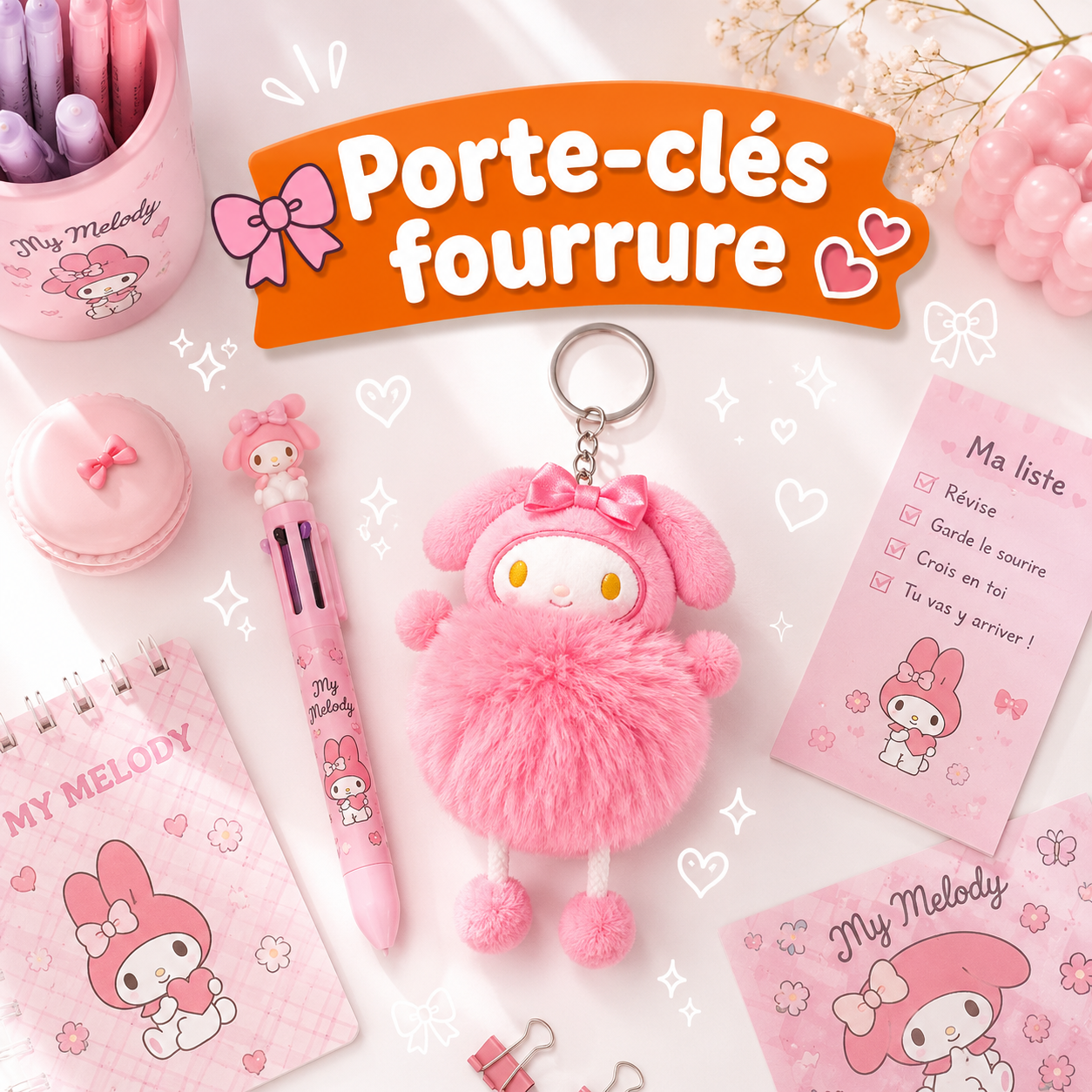 🎀 💕 Porte-clés fourrure: Un nuage de douceur et de tendresse