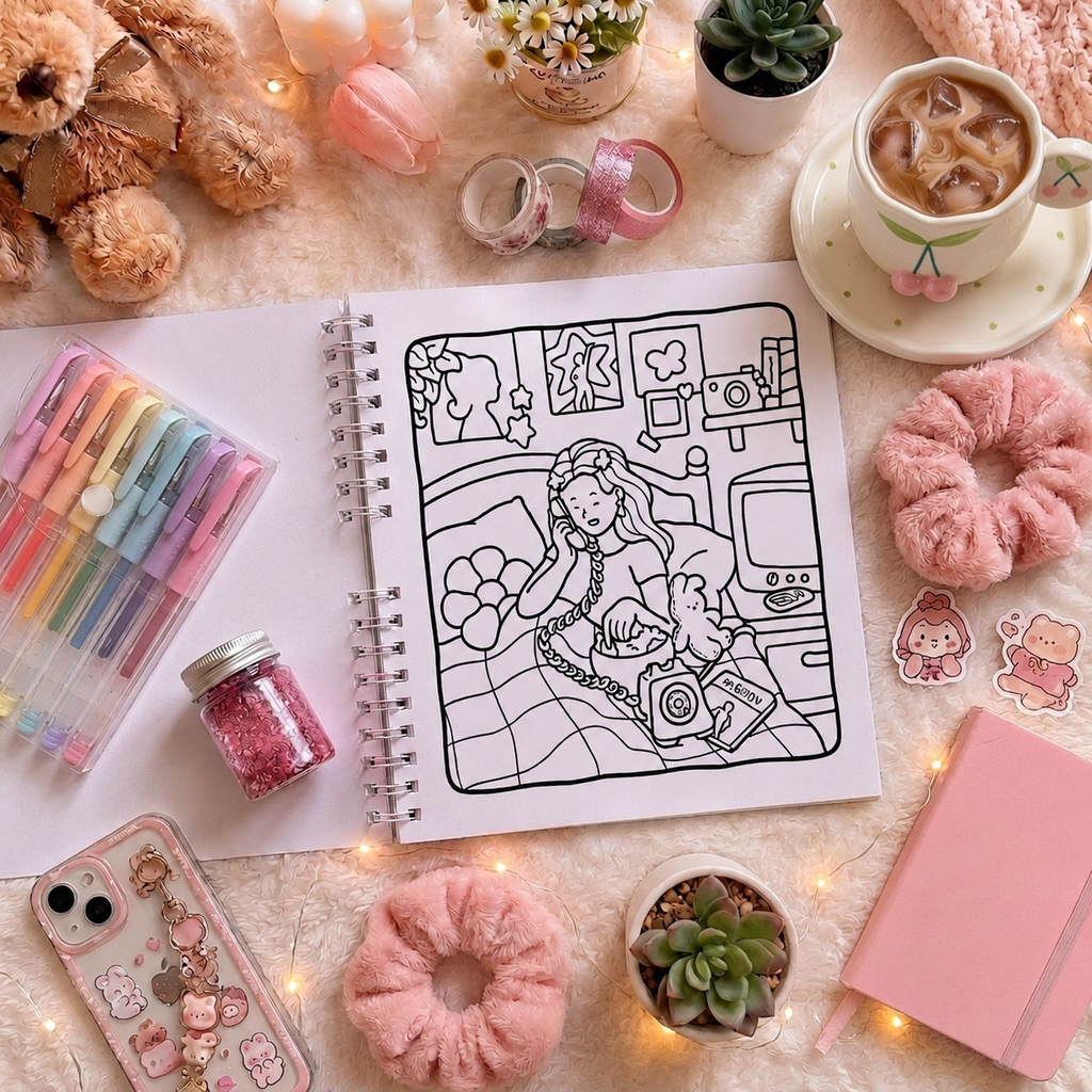 🌸 Girl Moments Vol. 3 – A Cozy Coloring Adventure