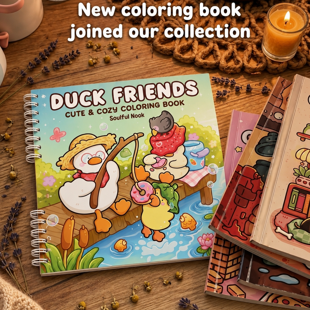 🦆 Duck Friends – Cute &amp; Cozy Coloring Book