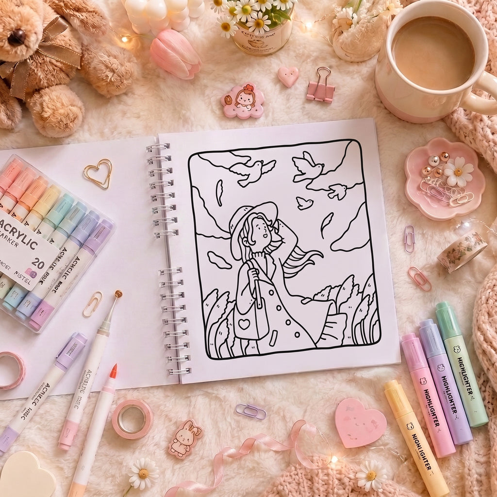 🌸 Girl Moments Vol. 3 – A Cozy Coloring Adventure