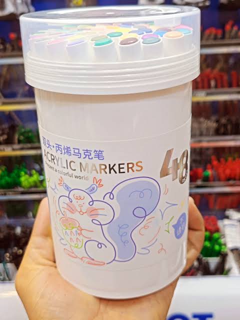 🎨48 -Color Acrylic Dual-Tip Markers
