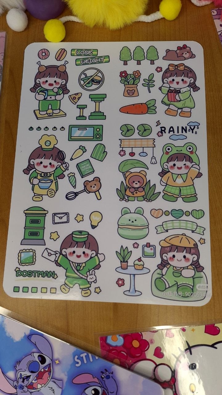 🎀🌸 Cute A4 Sticker Sheet 🌸🎀